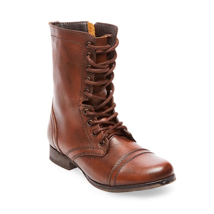 Botines Steve Madden Troopa Cuero Mujer Marrones | ES GS8690